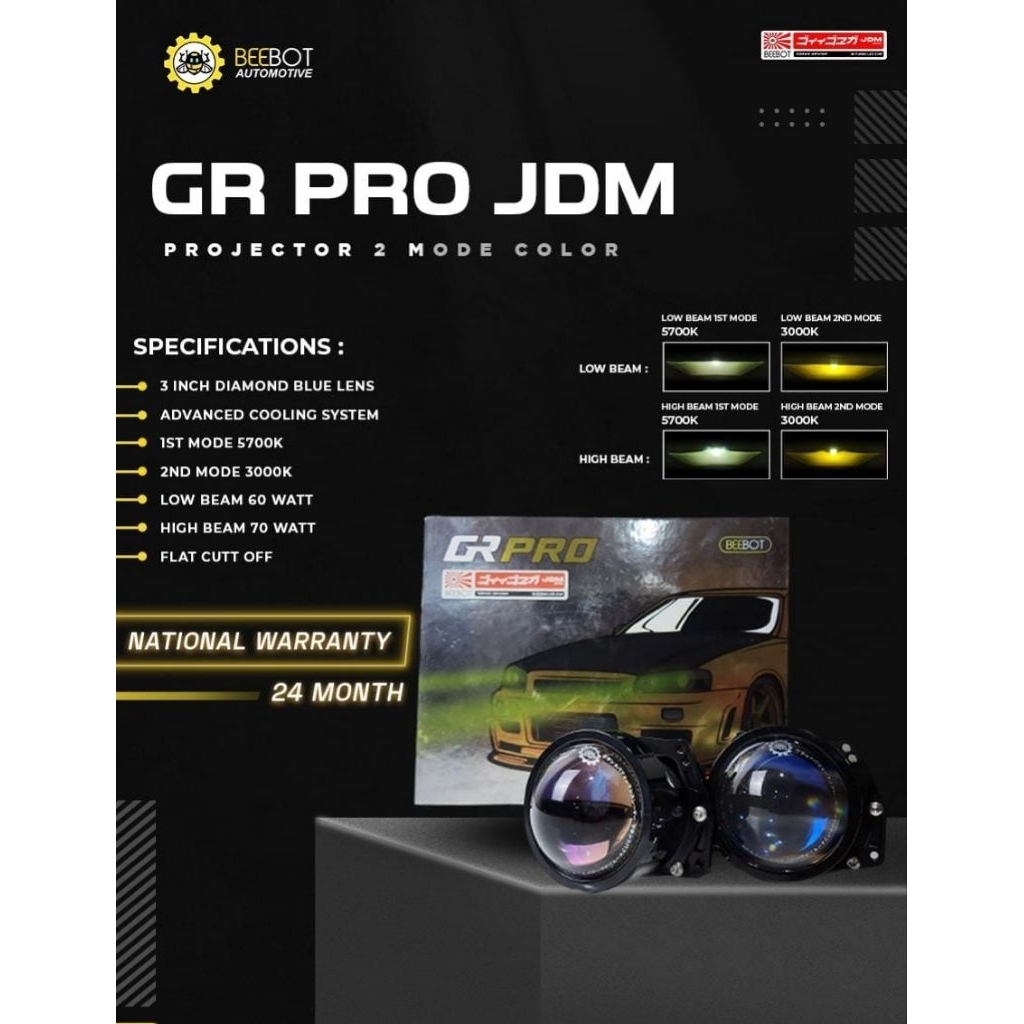 BEEBOT HEADLAMP 3INCH GR PRO JDM