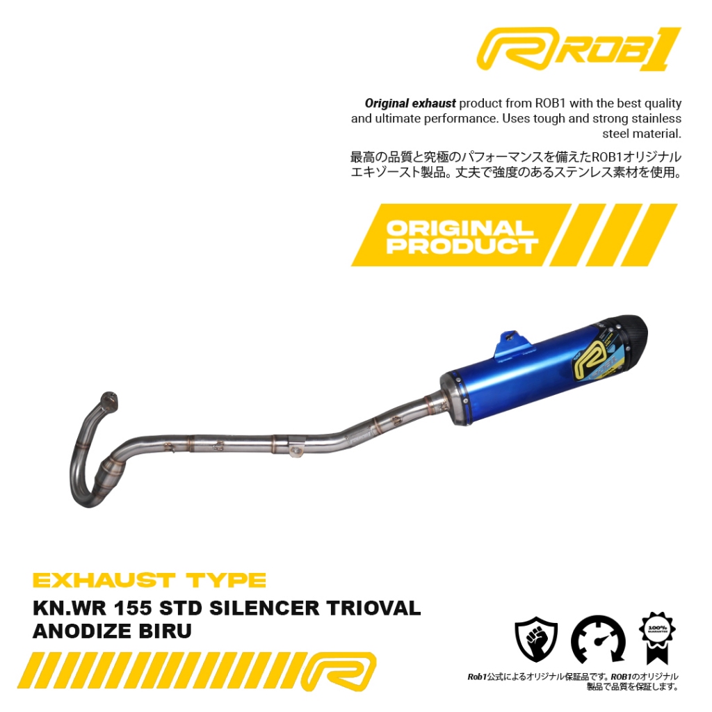 ROB1 KNALPOT WR 155 STD RACING TRIOVAL ANODIZE
