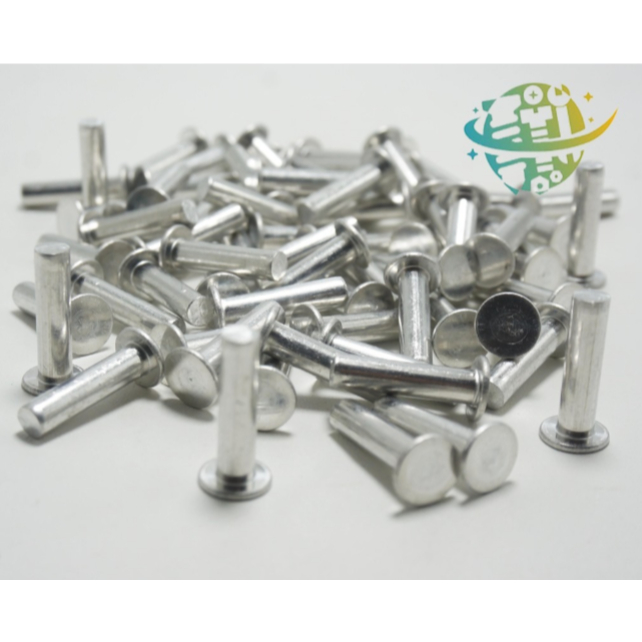 Paku Keling Alumunium Kepala Datar M4