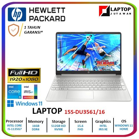 Laptop HP 15 i5-1135G7 16GB 512GB Windows 11 Home 15.6"FHD