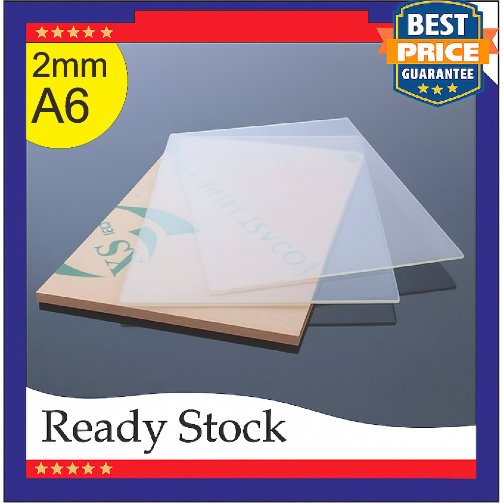 AKRILIK lembaran 2 mm A6 / Akrilik bening