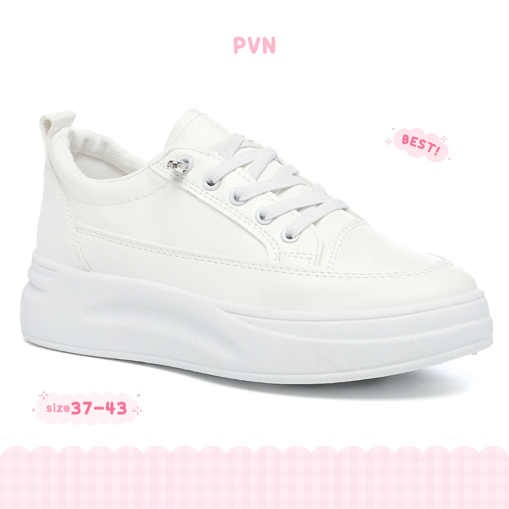 PVN Soodam Sepatu Sneakers Putih Sepatu Casual Wanita Shoes White 180