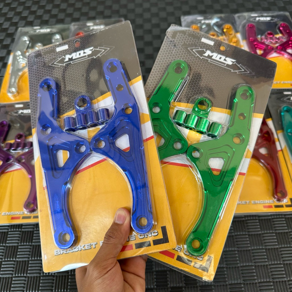 BRAKET MESIN / PANGKON MESIN TIGER CNC MERK MOS ANODIZE WARNA LENGKAP