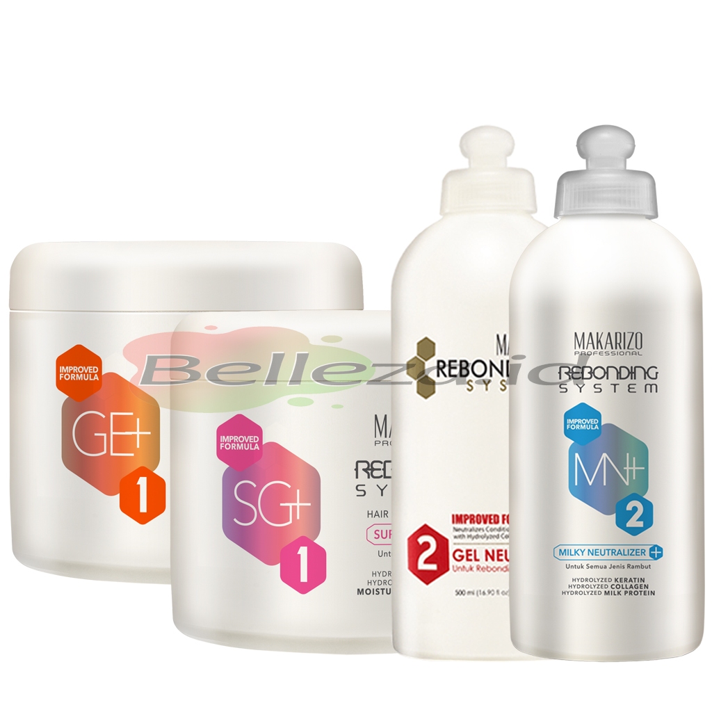 Makarizo Professional Rebonding System Step 1 / Step 2 / Smoothing / Pelurus Rambut 1000gr