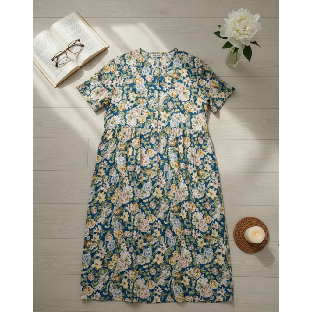 Senyum Pajama Basic Daster  Pendek  Baju Tidur Wanita Piyama Dewasa Pakaian Tidur