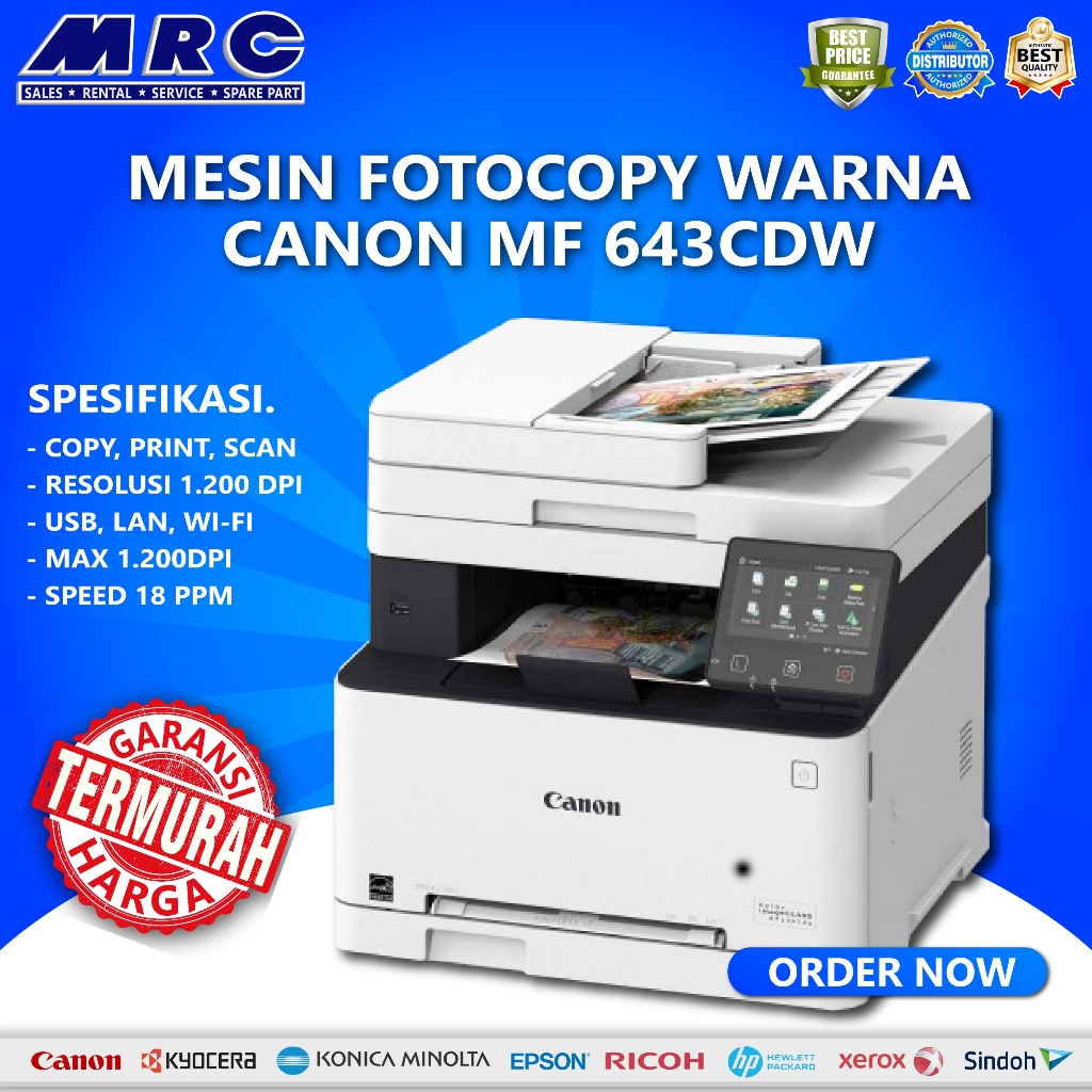 Mesin Printer Laser Canon MF 643CDW Colour