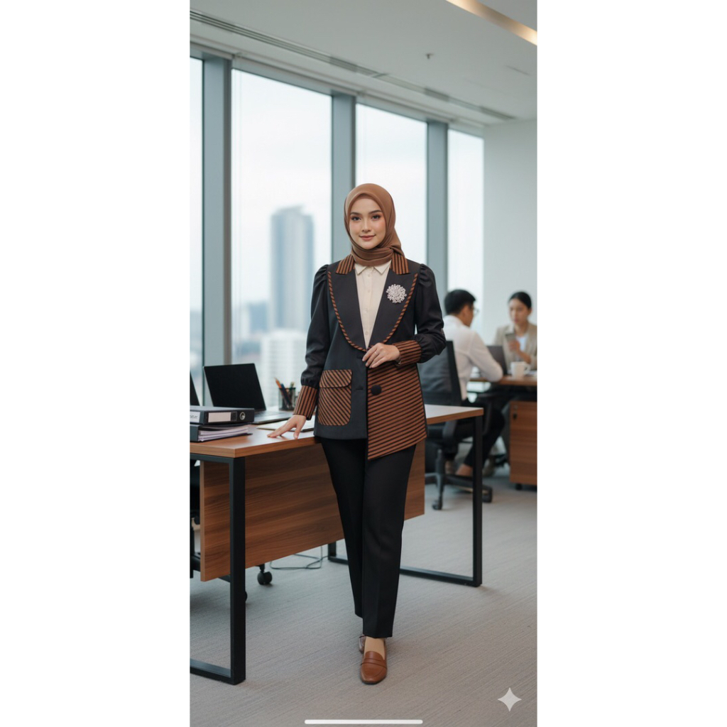 ATASAN BLAZER BATIK WANITA
