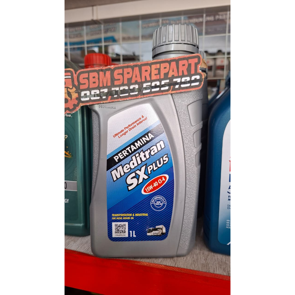 Oli Mesin Meditran SXPLUS 15W-40 CI-4 1L Original – Oli Diesel Truk & Bus