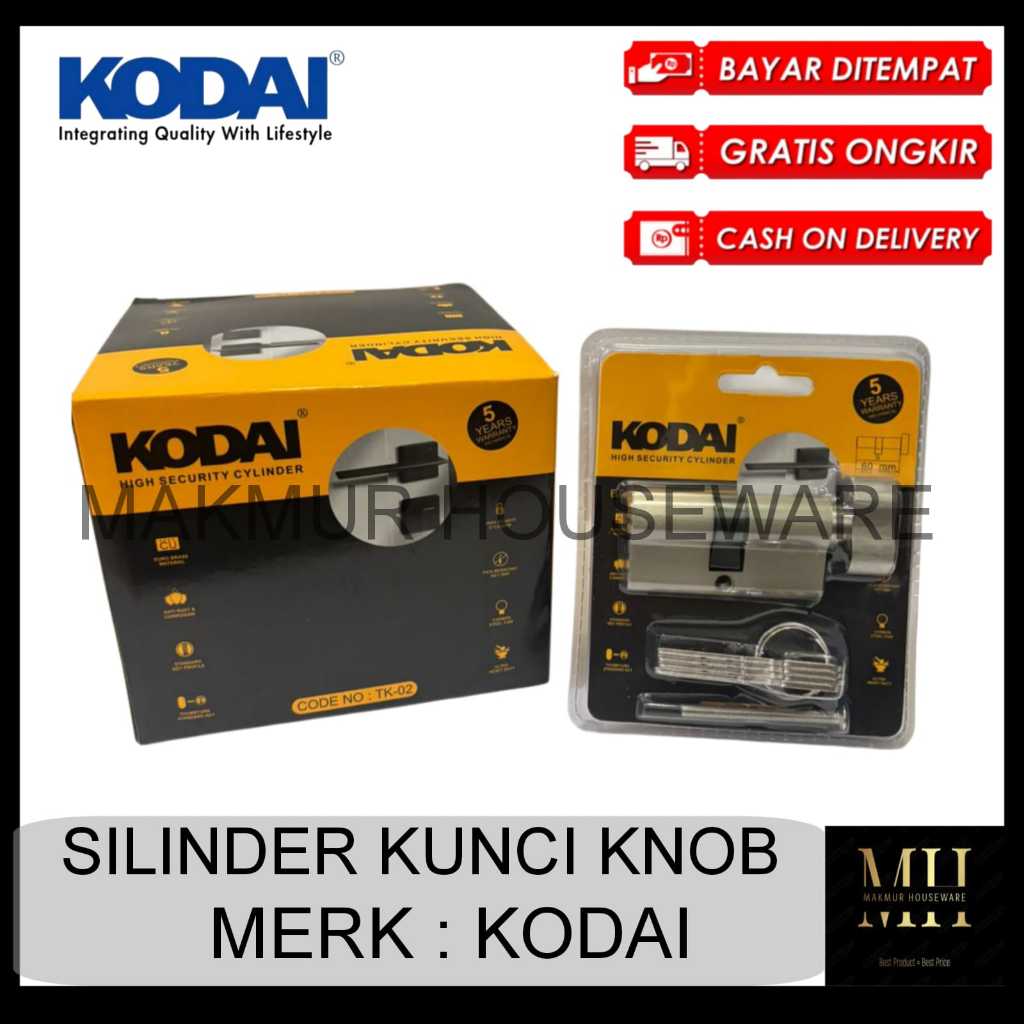 SILINDER KUNCI KNOB PUTAR KODAI / ANAK KUNCI PINTU KNOB / KNOB PINTU KODAI