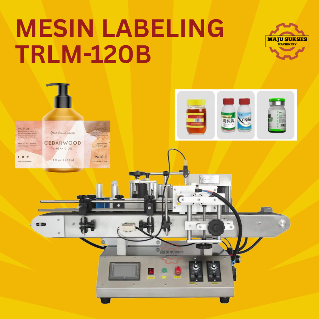 Mesin Labeling Botol Bulat Otomatis TRLM 120B/ Mesin Labeling Stiker