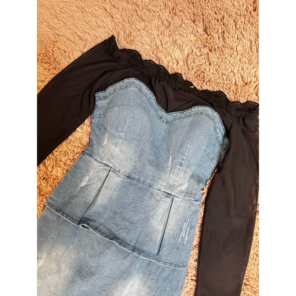 Preloved Denim Dress Mini Wanita