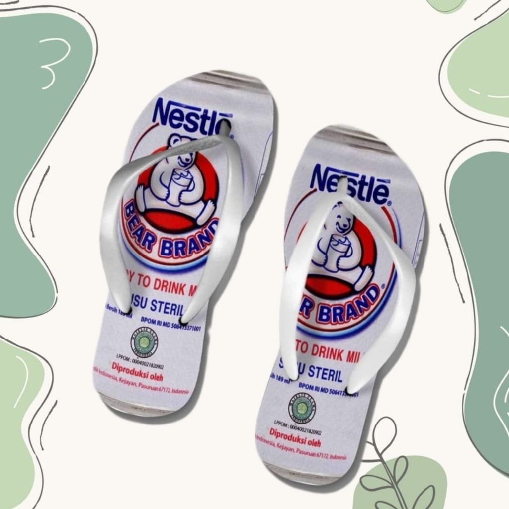 SENDAL SANTAI PRIA SANDAL UNIK PRIA CUSTOM MOTIF MURAH TERBARU softdrink CCS