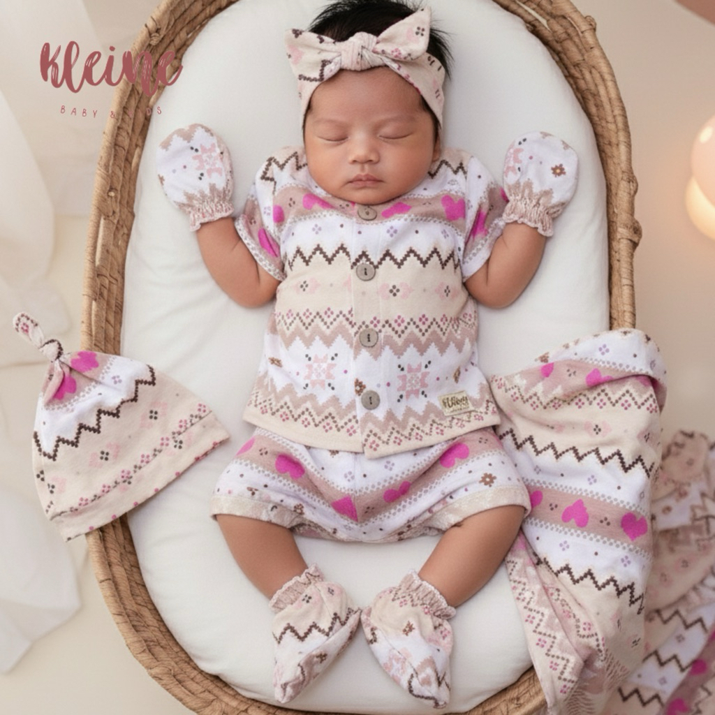 KLEINE BABY & KIDS -  EUGENE SWADDLE POP SET GIRLS/BEDONG BAYI/BEDONG SET BAJU/BEDONG SET/SWADDDLE