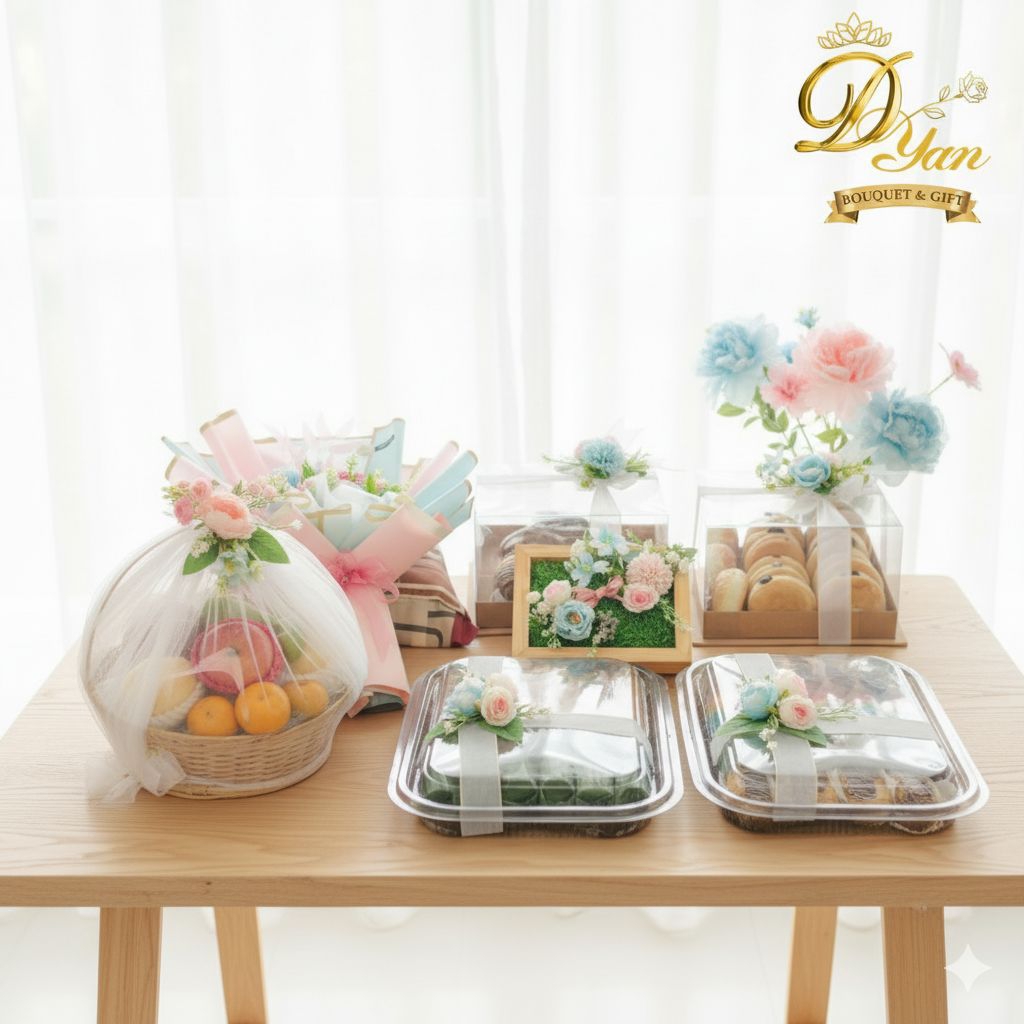 [KHUSUS INSTAN] Paket Hantaran Lamaran Seserahan - Paket hampers tunangan FREE BUKET ARTIFICIAL