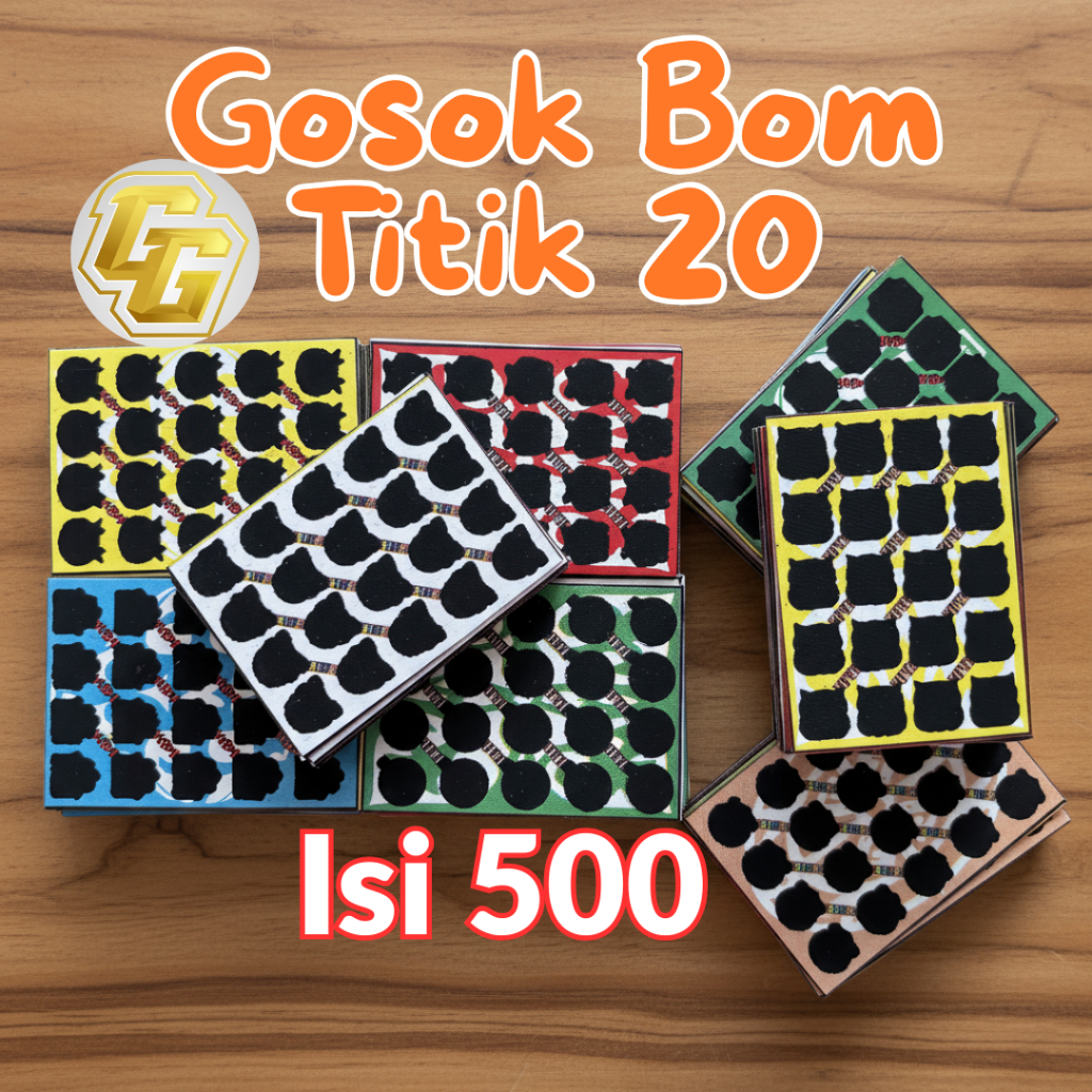 Gosokan Bom 20 Titik Sudah Terpotong Rapih Motif Campur Isi 500
