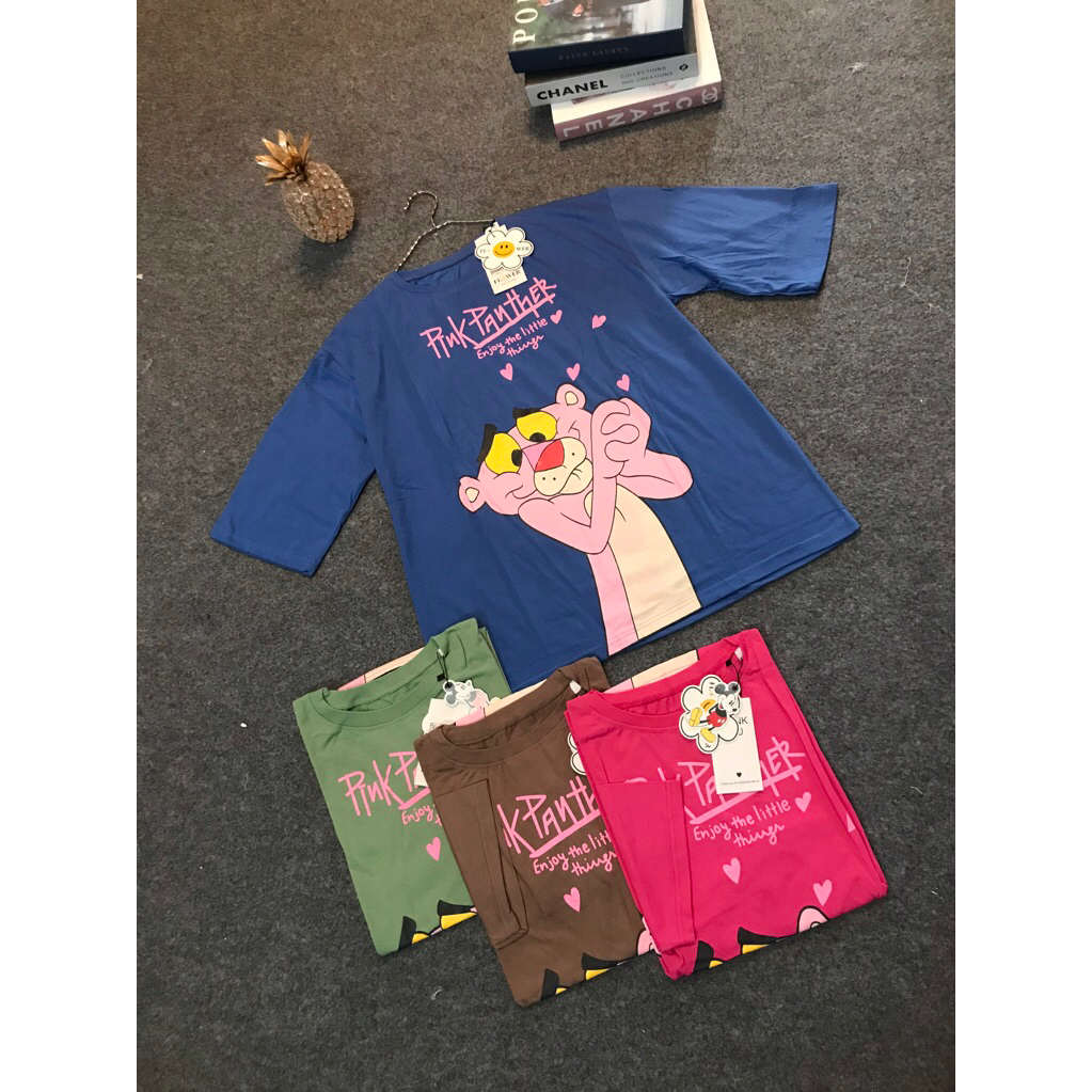 kaos oversize pink panther