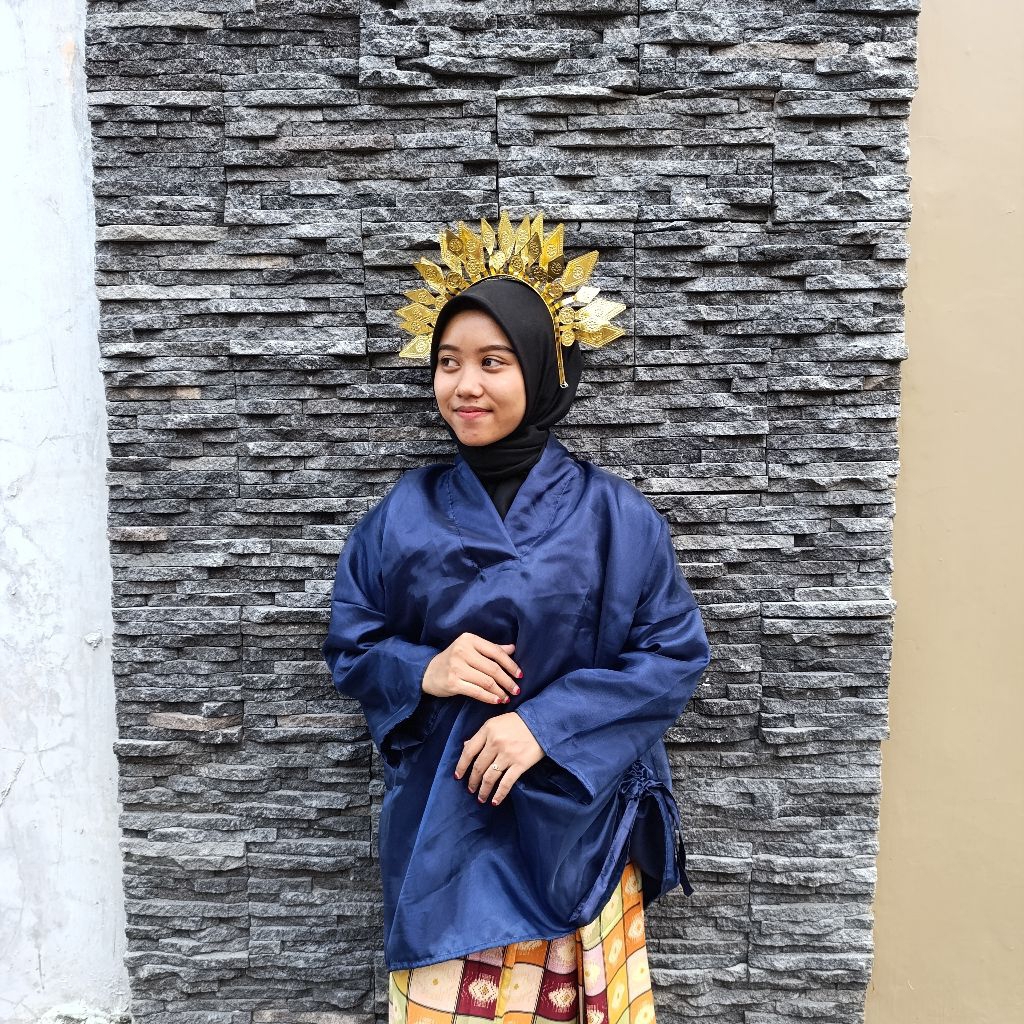 Atasan Baju Bodo Polos Organza Bugis Adat Makassar Wanita