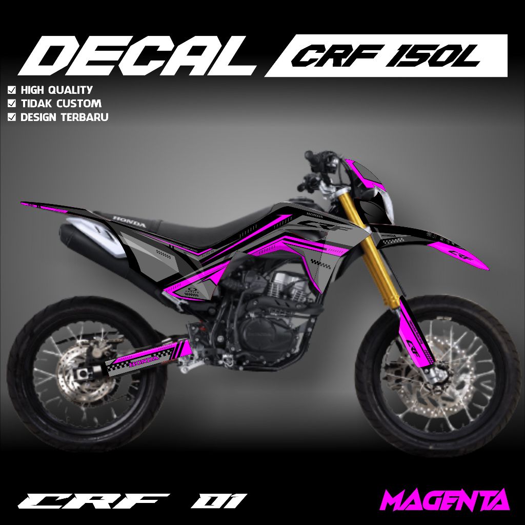 Decal HONDA CRF 150 L FULL Body _ Decal CRF 150 Full Body Desain Racing