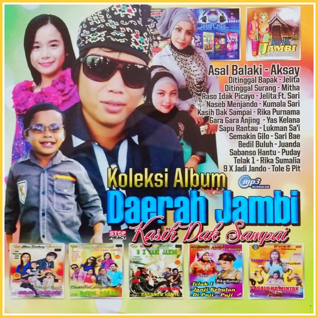 Kaset MP3 Lagu Pop Jambi Campuran Album Pilihan Lengkap