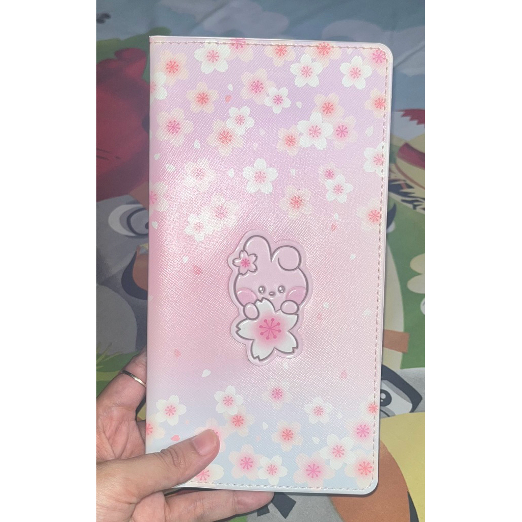 [Preloved] BT21 Passport Case Leather Patch Cherry Blossom Large