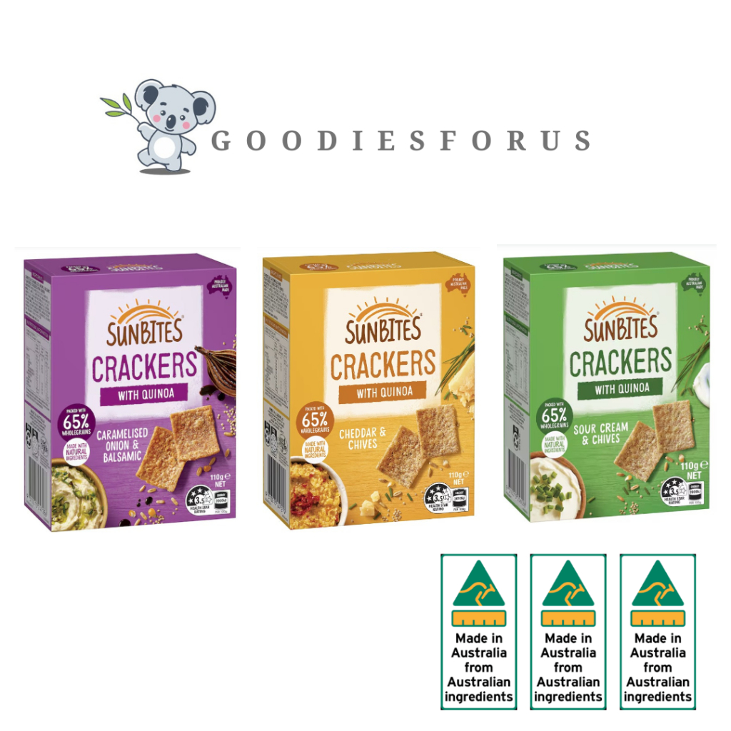 Snack Sunbites Biscuit Crackers Share Pack 110g/Sour Cream Balsamic Cheddar