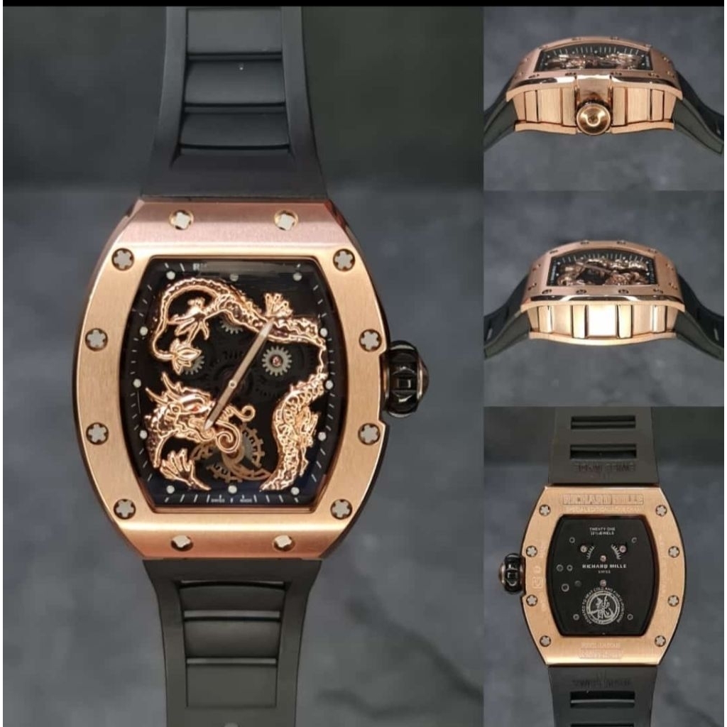JAM TANGAN PRIA DRAGON R057 AUTOMATIC