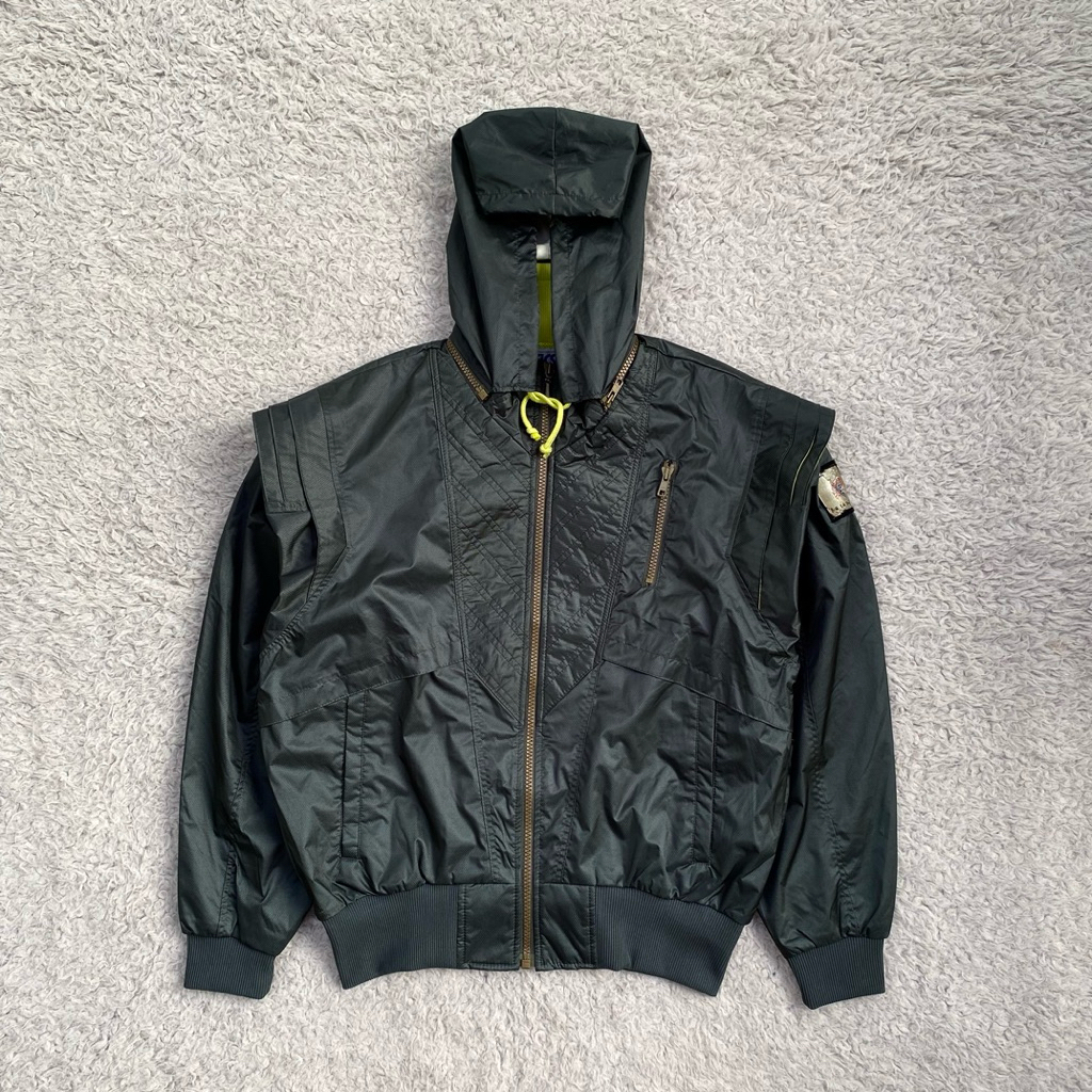 VINTAGE JACKET ASICS RECORDER HYBRID JACKET – RECON STREETWEAR NEON CONTRAST DETACHABLE - Asics vint