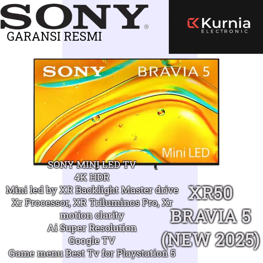 SONY 55XR50 / K-55XR50 BRAVIA 5 MINI LED 4K GOOGLE TV 55 inch 2025 series