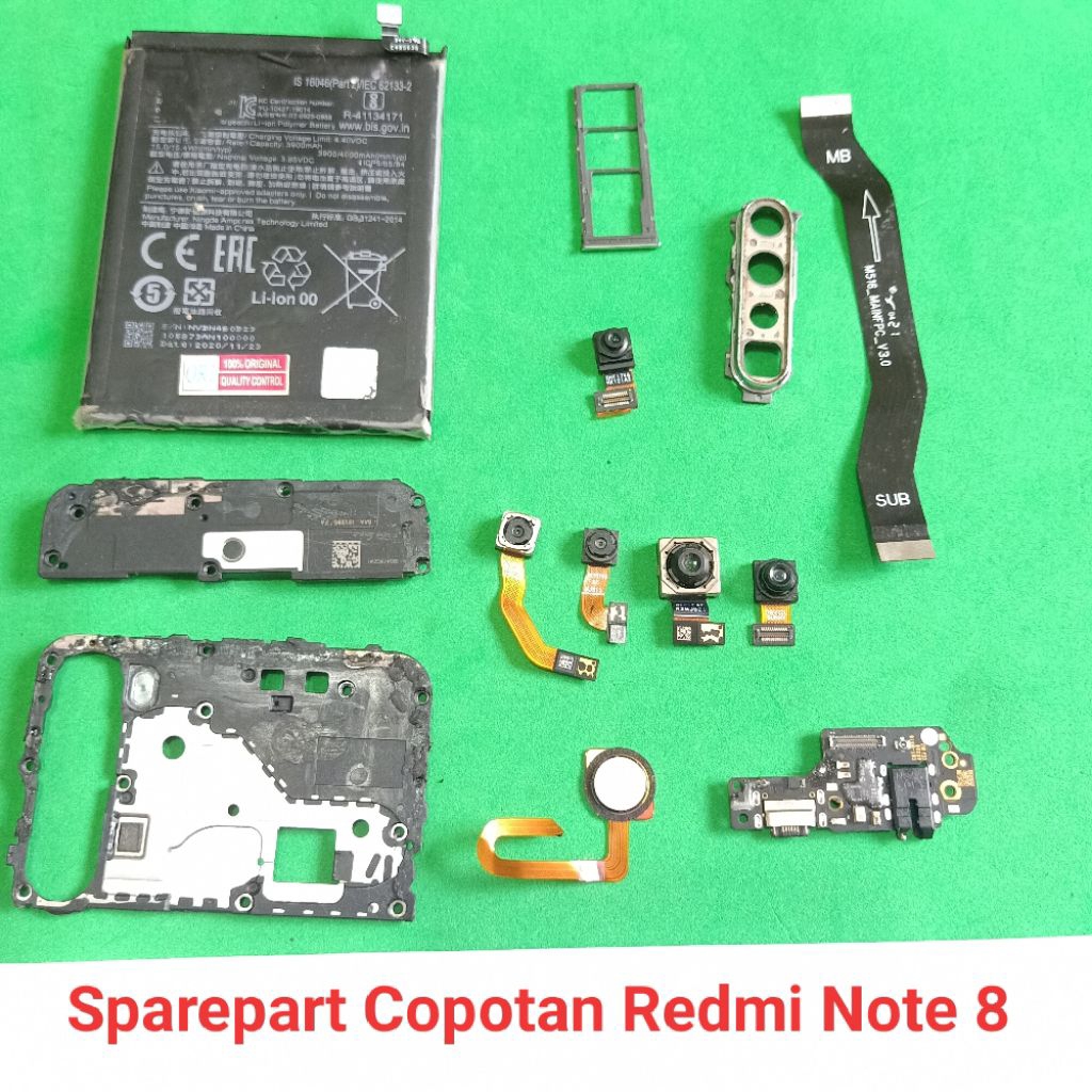 Sparepart Redmi Note 8 Second Original Copotan garansi test  buzzer Loudspeaker  flex UI board  Simt