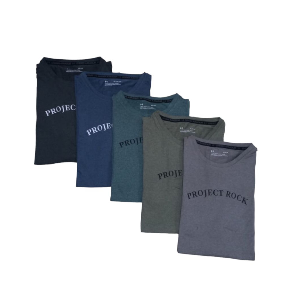 BAJU OLAHRAGA PRIA / PAKAIAN OLAHRAGA PRIA / PAKAIAN OLAHRAGA /KAOS / T-SHIRT MEN'S UA PROJECT ROCK 