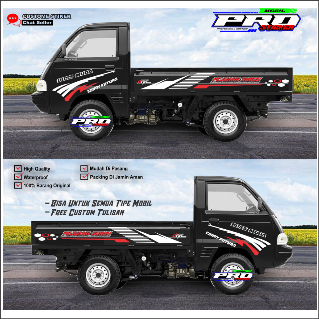 NEW stiker mobil pickup carry futura Stiker Pickup Indonesia stiker Striping Mobil Pickup