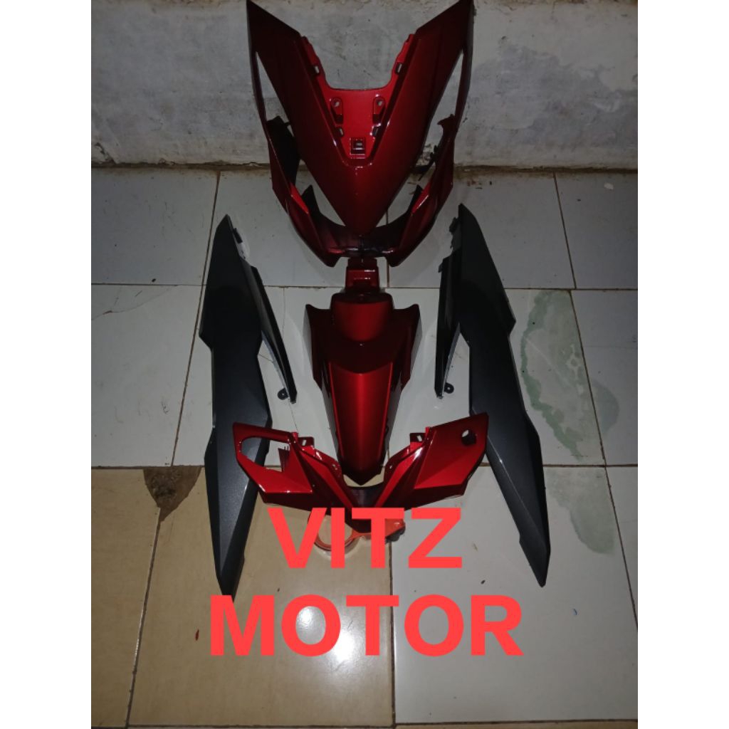 body halus full set Honda beat echo esp 2016 2019 warna merah candy x greey costume