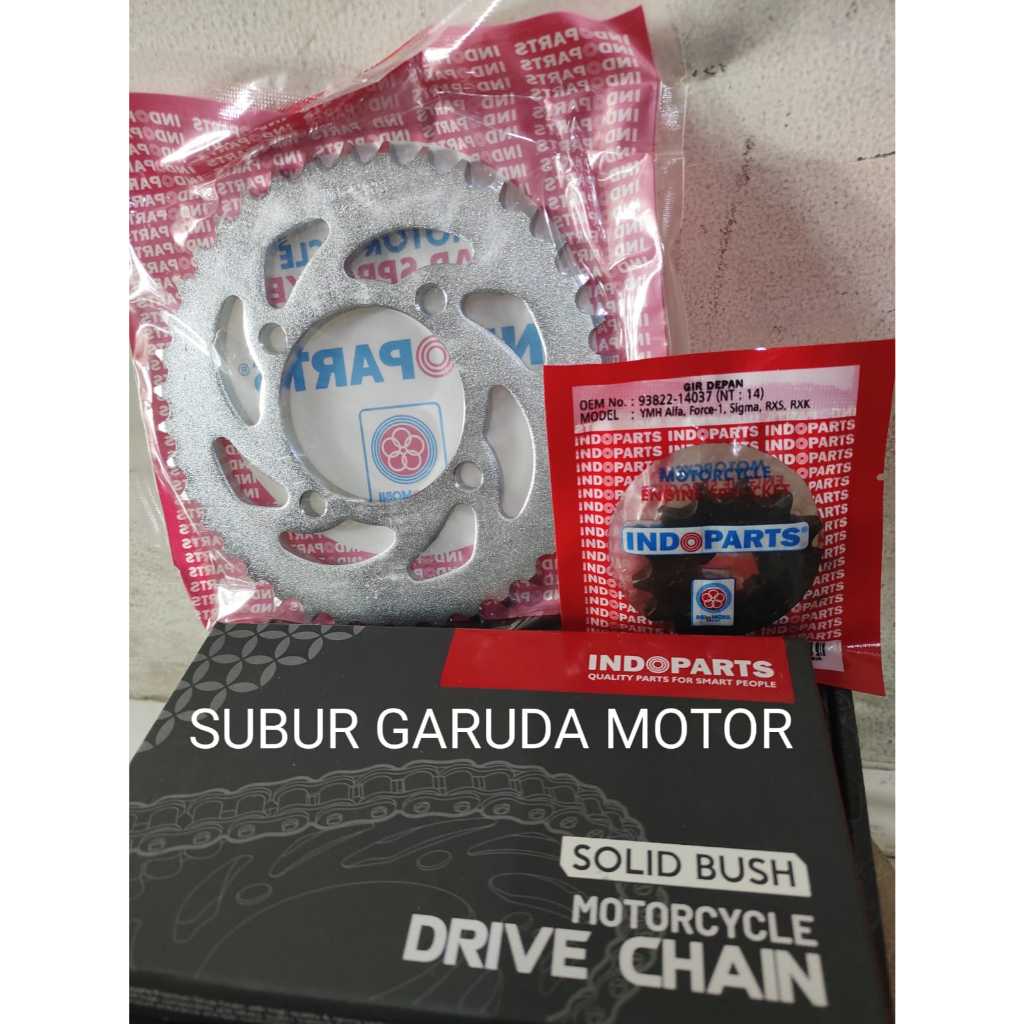 GEAR SET INDOPARTS JUPITER Z LAMA GIR 35 39 43 VEGA R F1ZR MERK INDOPART ORISINIL PAKET RANTAI