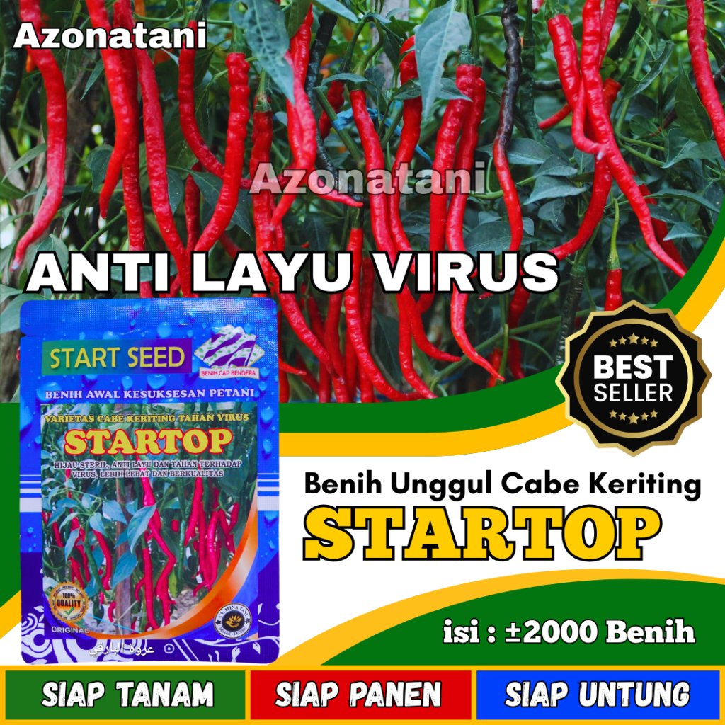Bibit Cabe Keriting STARTOP Benih cabe keriting merah | bibit cabe keriting unggul tahan virus buah
