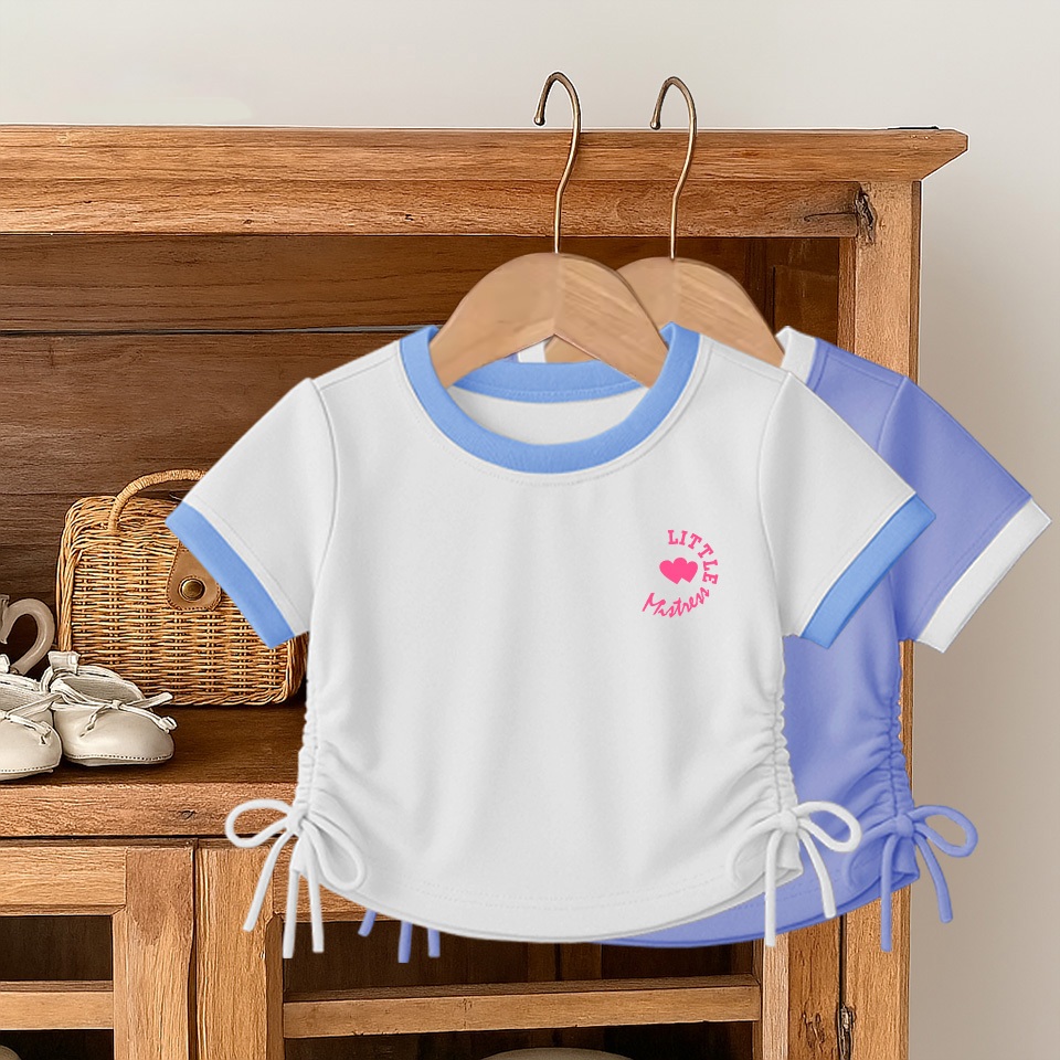 Atasan Baju Anak Cewek Crop Love Mistress Baju Anak Perempuan Korea Usia 1 - 12 Tahun