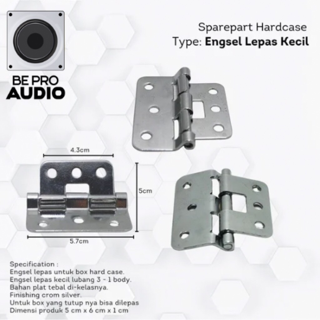 Engsel Besi Hardcase Lepas Kecil / Engsel Lepas Box Hardcase