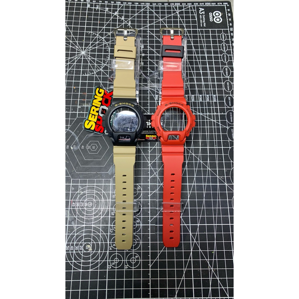 ORIGINAL Strap Bezel Casio Gshock DW6900 DW 6900 BLACK BROWN G Shock