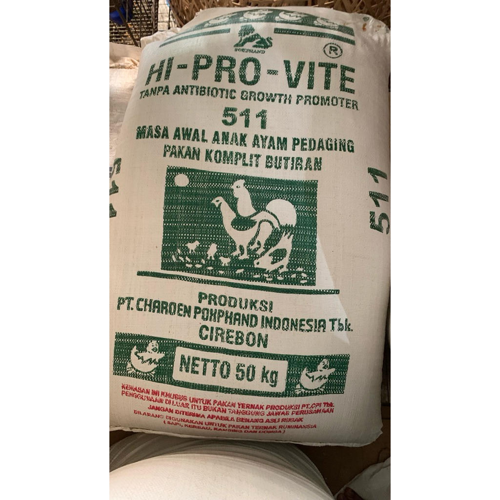 pur 511 pakan khusus anak ayam ,itik,bebek pur original Hi-provite 1kg dan 500g