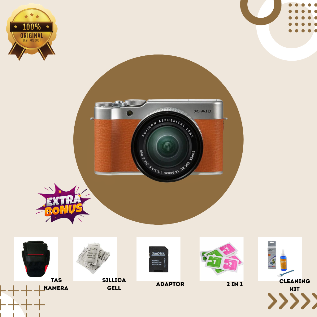 [KAMERA MIRRORLESS] FUJIFILM XA10 BROWN MULUS SECOND BERGARANSI ORIGINAL