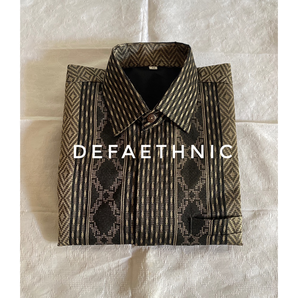 KEMEJA TENUN PRIA LENGAN PANJANG - KEMEJA TENUN BARON PRIA LENGAN PANJANG - ATASAN TENUN PRIA LENGAN