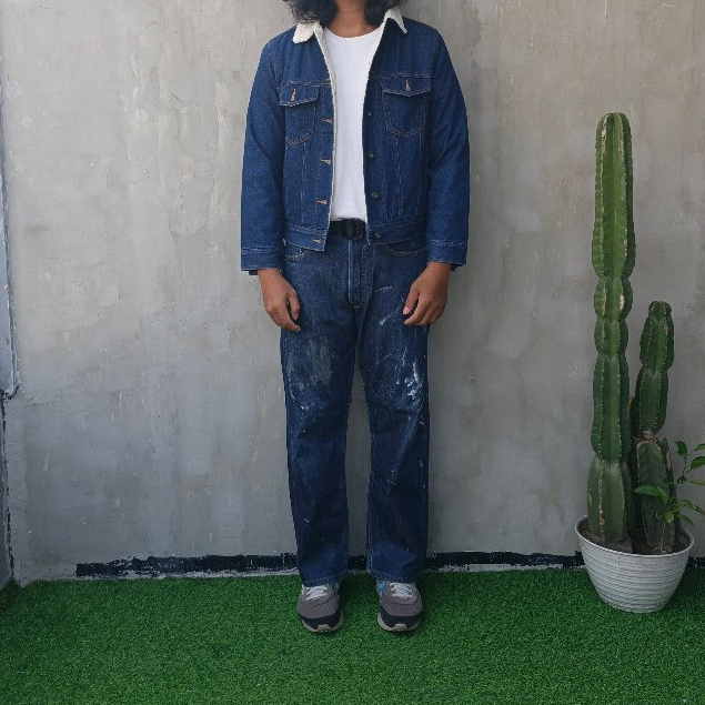 JACKET JEANS DENIM GU SHERPA