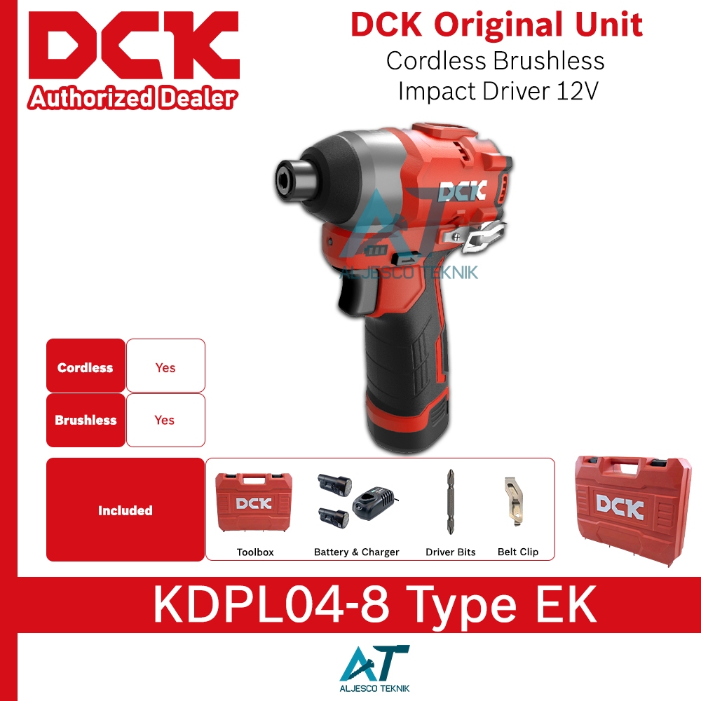 DCK KDPL04-8 TYPE Z CORDLESS BRUSHLESS IMPACT DRIVER 12V FULL SET