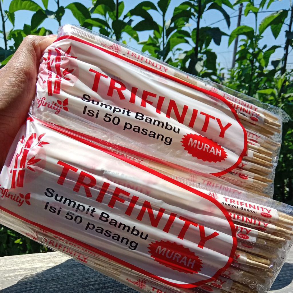 ( Isi 50 pasang) Paket hemat Sumpit Bambu | Sumpit Mie Ayam/ Mie Ramen/Mie pangsit  || SUMPIT BAMBU 