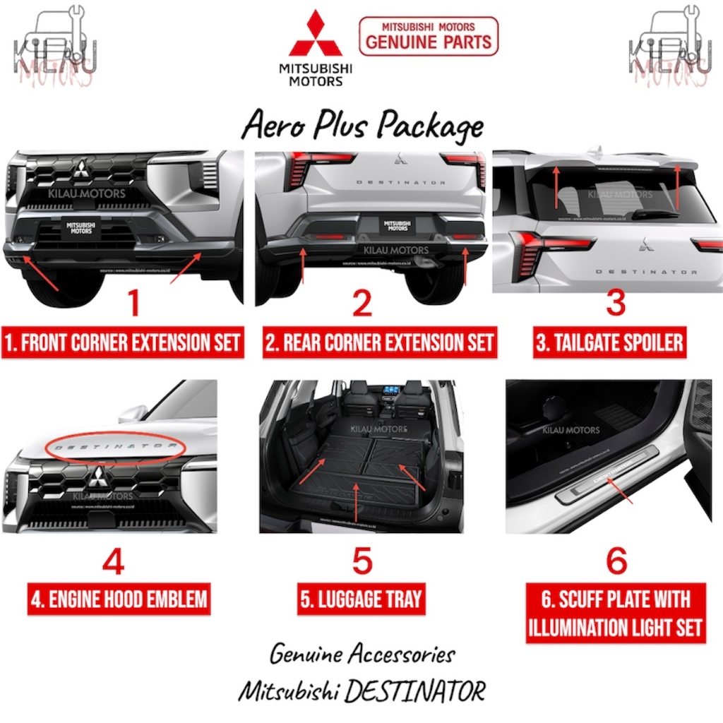 Aero Plus Package Paket Aksesoris DESTINATOR Accessories Original Mitsubishi SPA11003