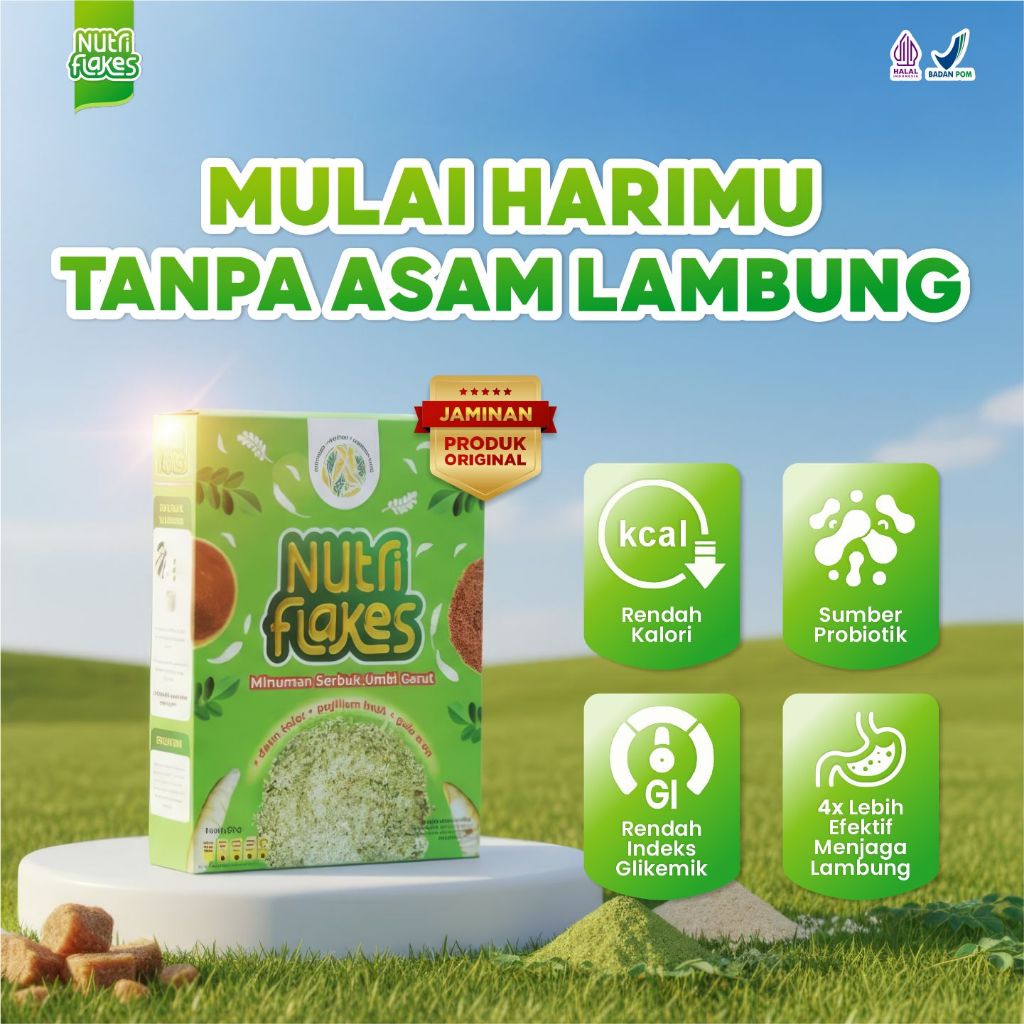 NUTRIFLAKES SOLUSI ASAM LAMBUNG, LAMBUNG NIKMAT TANPA OBAT