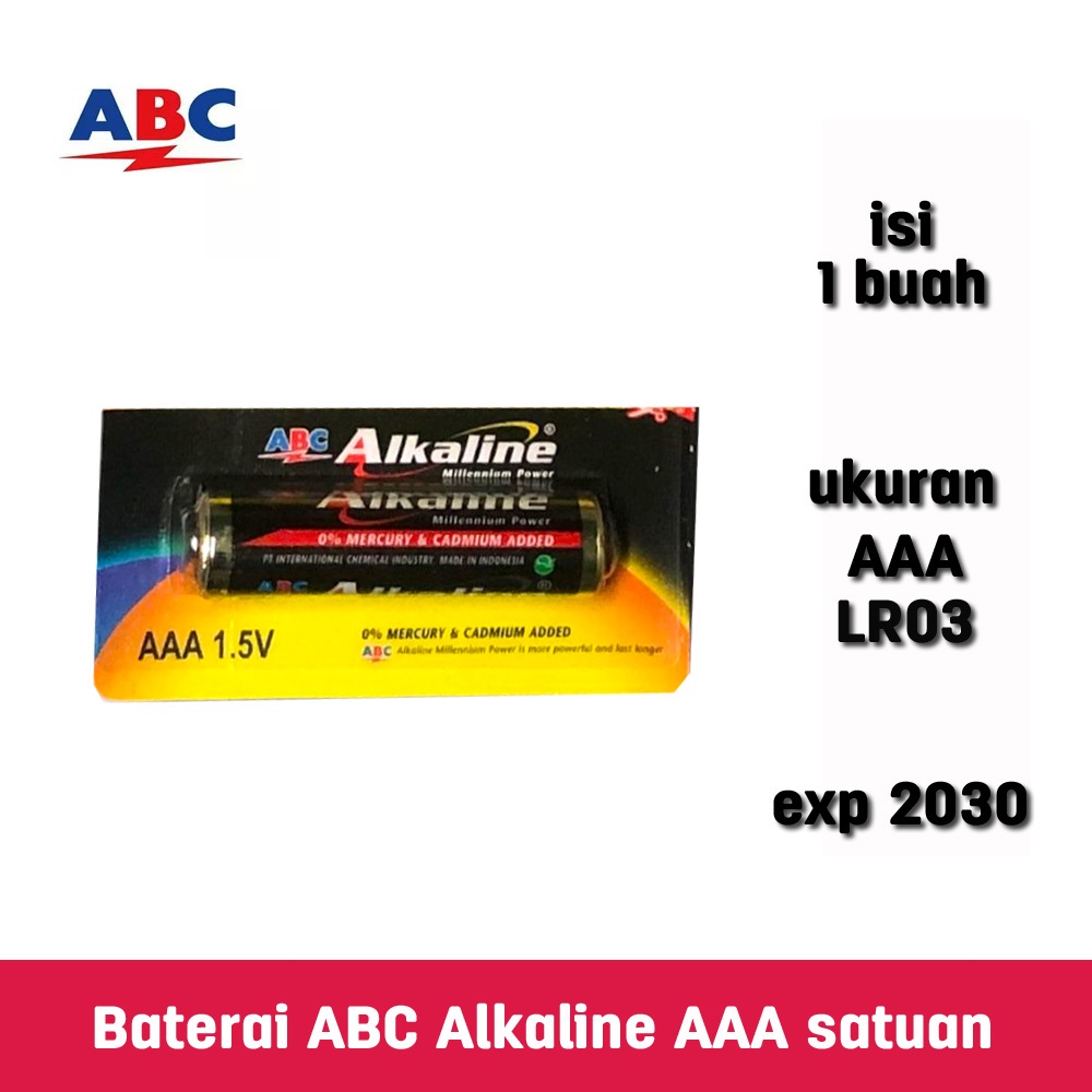 Baterai ABC Alkaline AAA satuan Batere Alkaline ABC Battery ABC Batery Alkaline Baterai A3 Batere LR