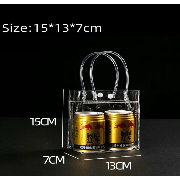 Tas Mika PVC Transparan | Tas Mika Souvenir Ulang Tahun Bening/Tas Belanja/Goodie bag