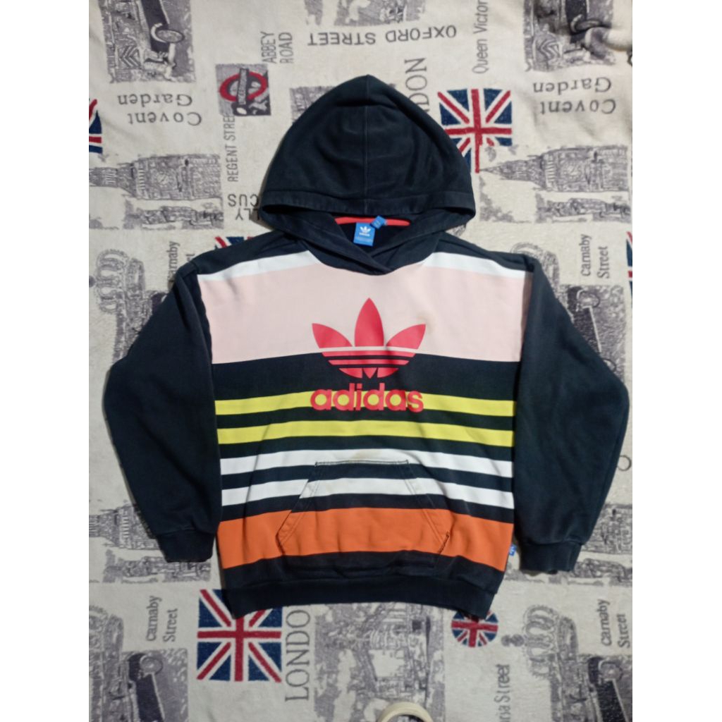 hoodie Adidas trefoil stripe color second