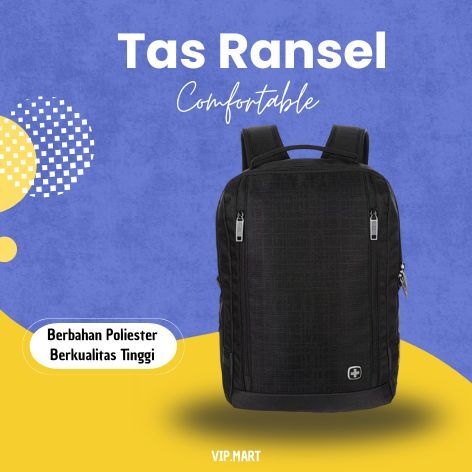 Tas Ransel Pria Suissewin Wanita Liburan Jalan  Tas Backpak Tas Sekolah Kuliah Unisex Kerja Bergrada