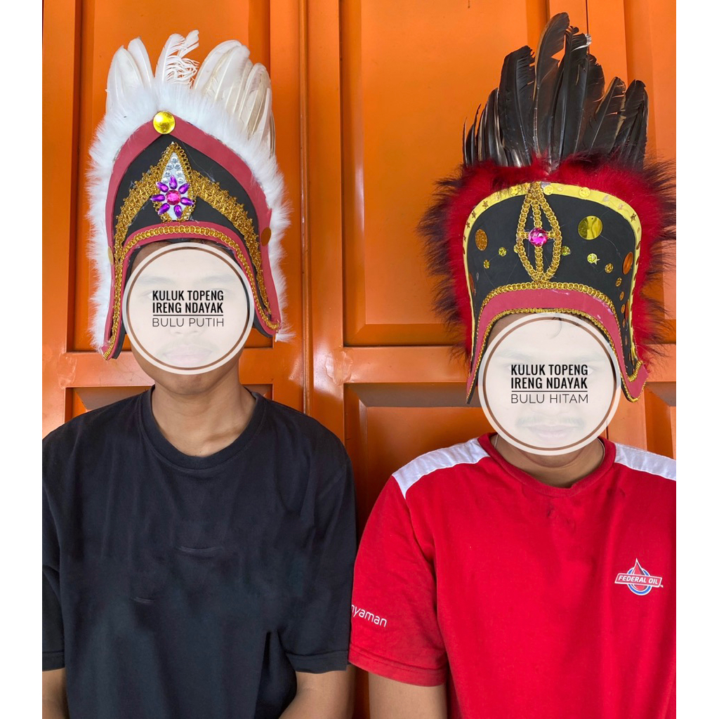 KULUK TOPENG IRENG NDAYAK DAYAKAN BULU ASLI UNTUK PENTAS KESENIAN